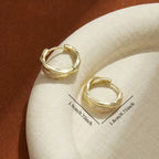 Klara – Ladies' Korean Style Linked Earrings with Zirconia