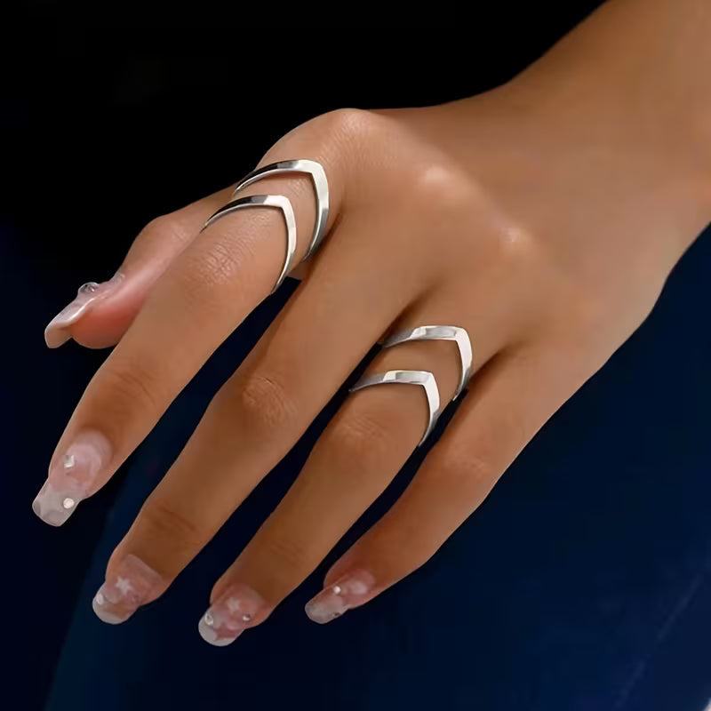 2-piece elegant minimalist ring set