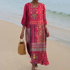 Melanie | Classic Vintage Round Neck Dress