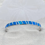 Fiona | Blue Silver Opal Bracelet