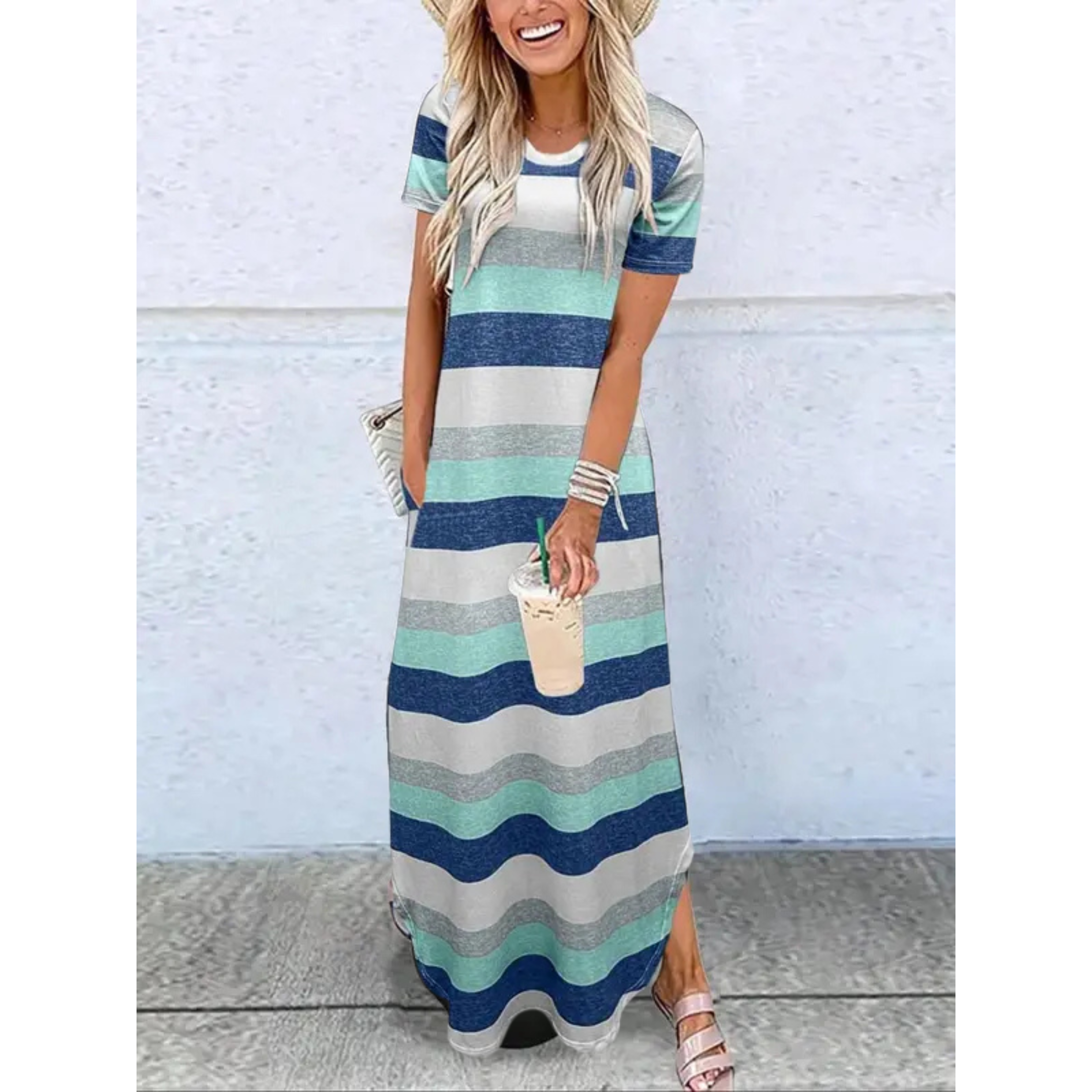 Lottie | Casual Summer Round Neck Maxi Dress
