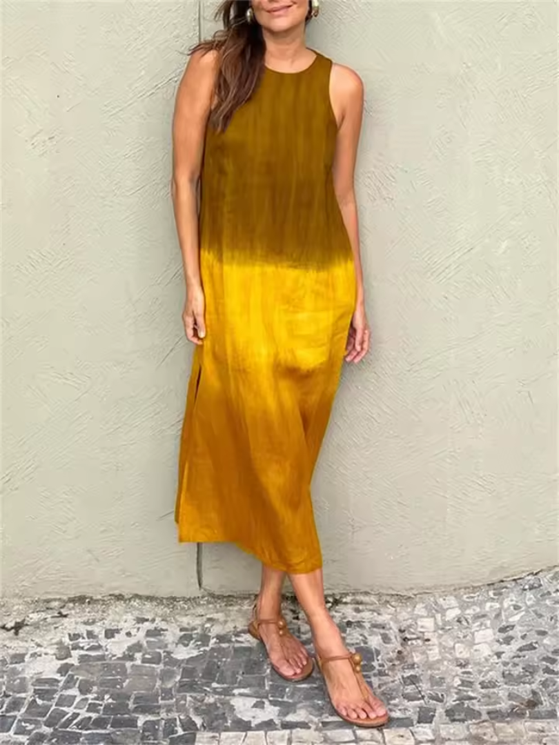 Katrina | Sleeveless Round Neck Summer Dress