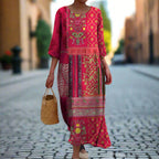 Melanie | Classic Vintage Round Neck Dress