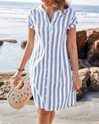 Rebecca | Elegant Striped Dress