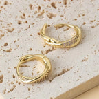 Klara – Ladies' Korean Style Linked Earrings with Zirconia