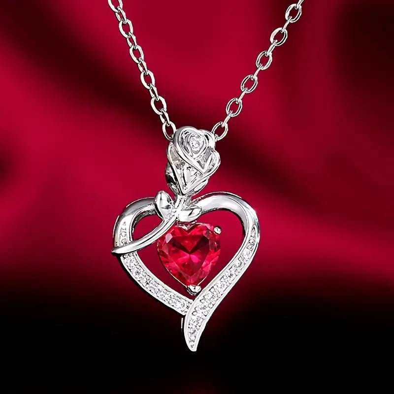 Nella | Ruby Heart Necklace