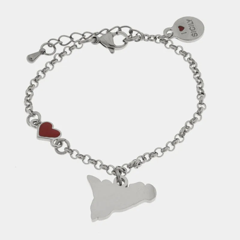 Amore | Sicily Heart Steel Bracelet