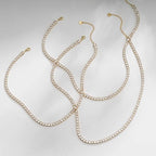 Ivorie | Gold Tennis Necklace