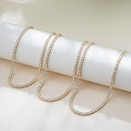 Ivorie | Gold Tennis Necklace