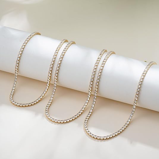 Ivorie | Gold Tennis Necklace