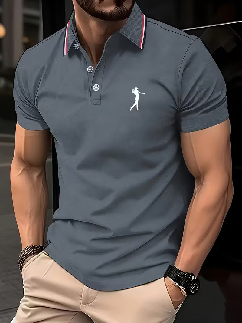 Laurence | Casual Short-Sleeve Golf Printed Shirt
