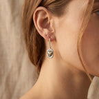 Sofie | Silver Gold Heart Earrings
