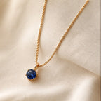 Amelia | Round Solitaire Pendant Necklace