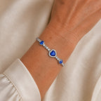 Beatrice | Crystal Heart Link Bracelet