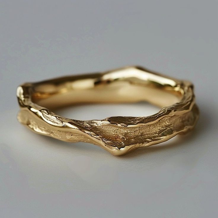 Tansy | Hammered Vintage Gold Ring