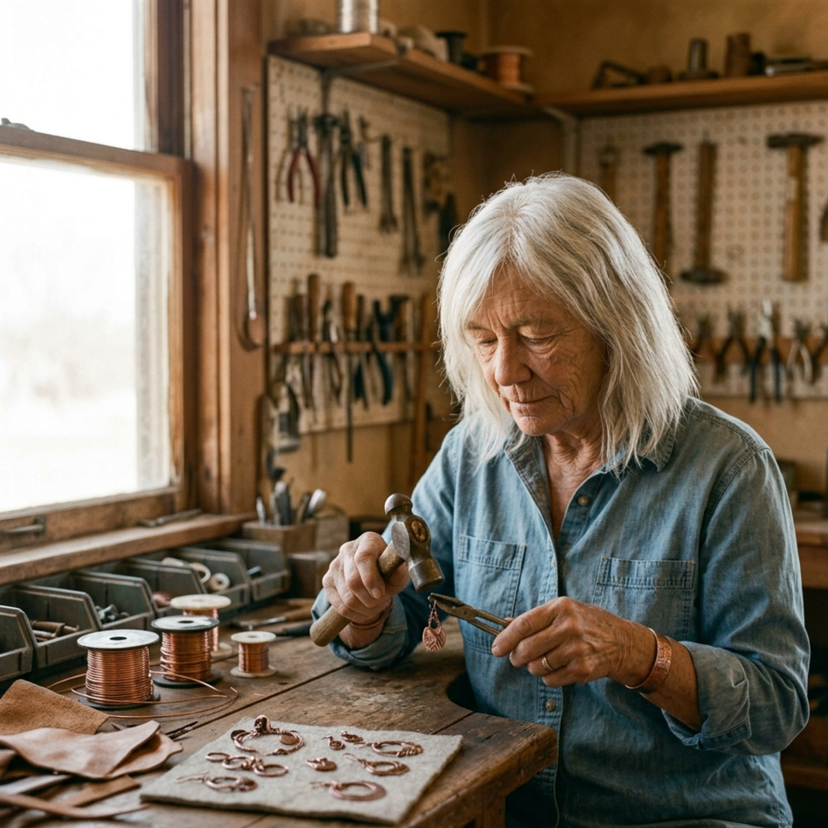 Patricia's Catkin Copper Earrings