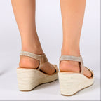louisa | wedge sandals with artisanal weaving