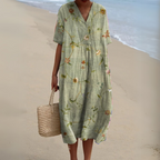 Nathalie | Stylish Multicolour V-Neck Dress