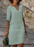 Lavinia | Vintage Split-Neck Summer Dress