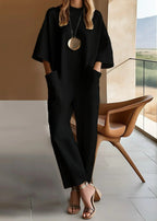 Nadia | Elegant Wide Sleeve Pocket Jumpsuit