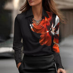 Merlinda | Elegant Draped Neckline Satin Blouse