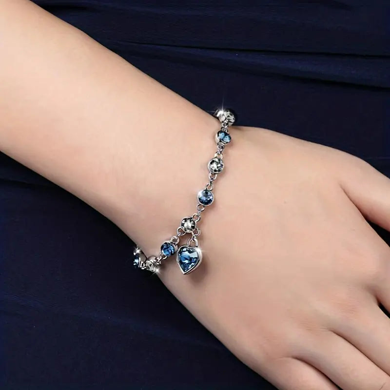 Ocean Heart Glow Armband | White Gold