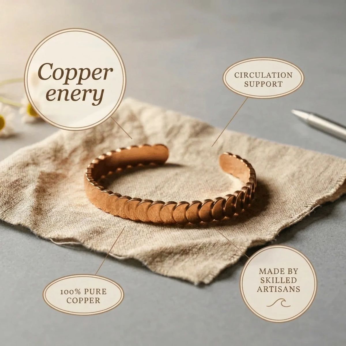 Dinah | Shingle Copper Bracelet