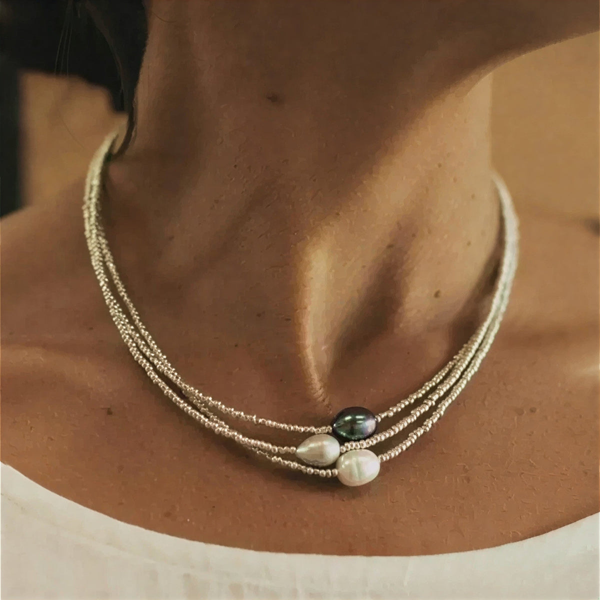 Pia | Baroque Pearl Multi Strand Necklace
