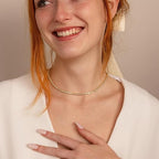 Ivorie | Gold Tennis Necklace