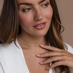 Ivorie | Gold Tennis Necklace