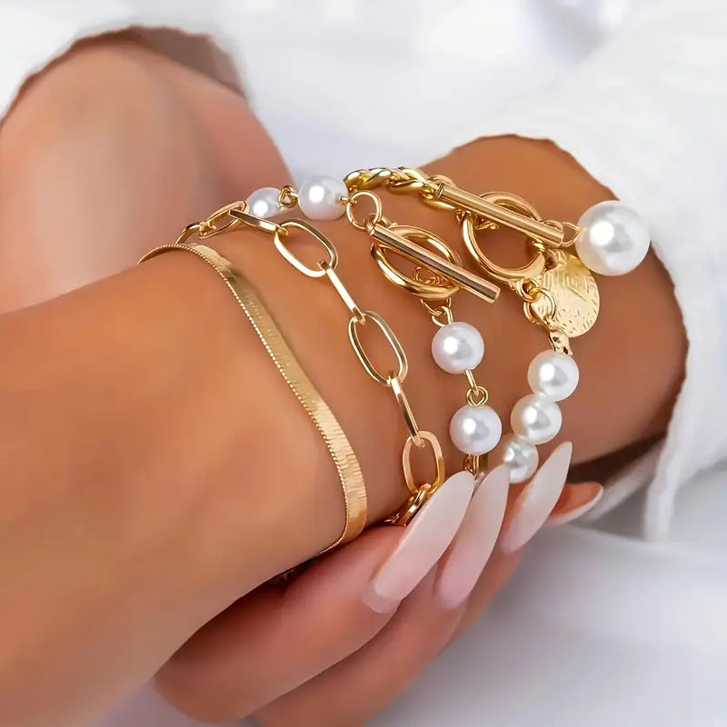Prune | Four-Piece Gold Bracelet Set