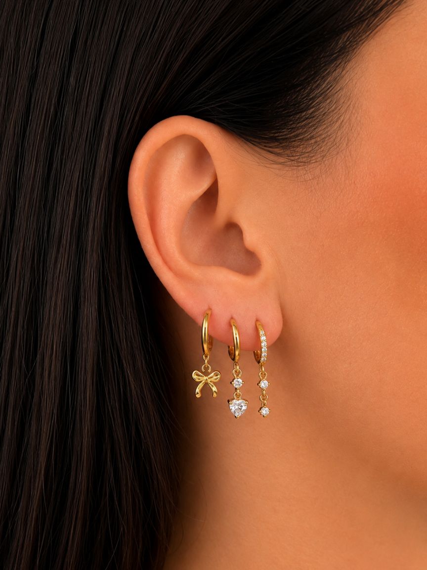 Cadix White Earring Set