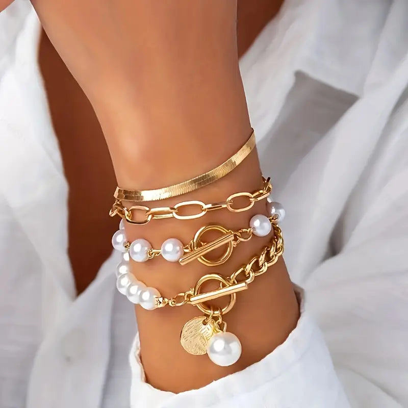 Prune | Four-Piece Gold Bracelet Set