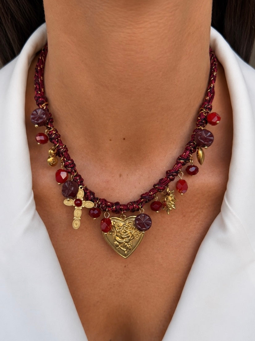 Morea Red Necklace