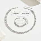 Crystal Herringbone Jewellery Set