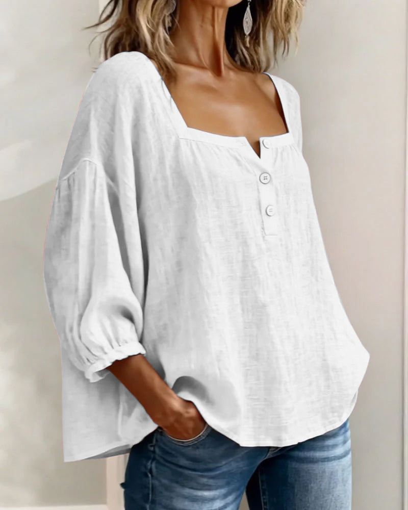 Orlinda | Stylish Relaxed Puff Sleeve Blouse