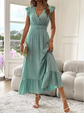 Marcella | Elegant Sleeveless V-Neck Ruffled Dress