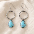 Norah | Turquoise Silver Drop Earrings