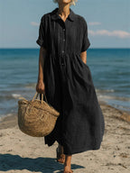 Mandy | Elegant Collared Button Dress