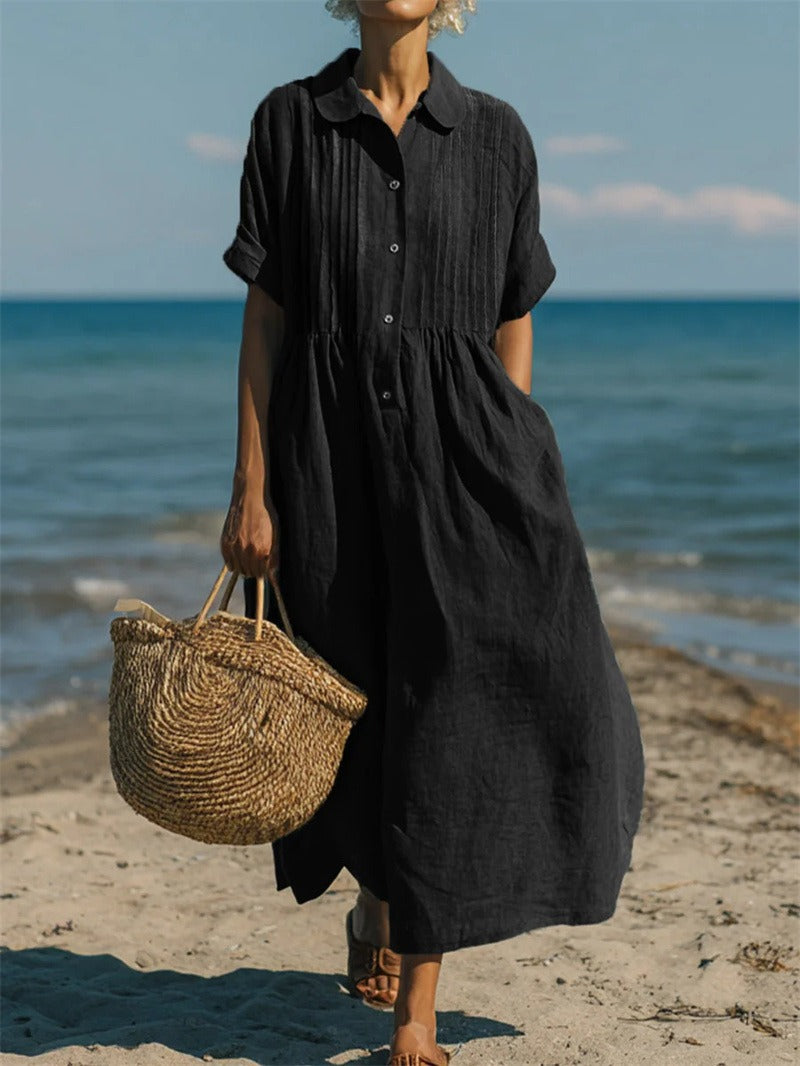 Mandy | Elegant Collared Button Dress