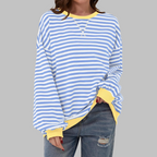Mireille | Casual Long Sleeve Striped Sweatshirt
