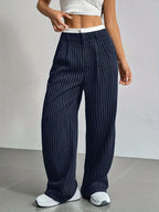 Lorraine | Casual Striped Wide Pants