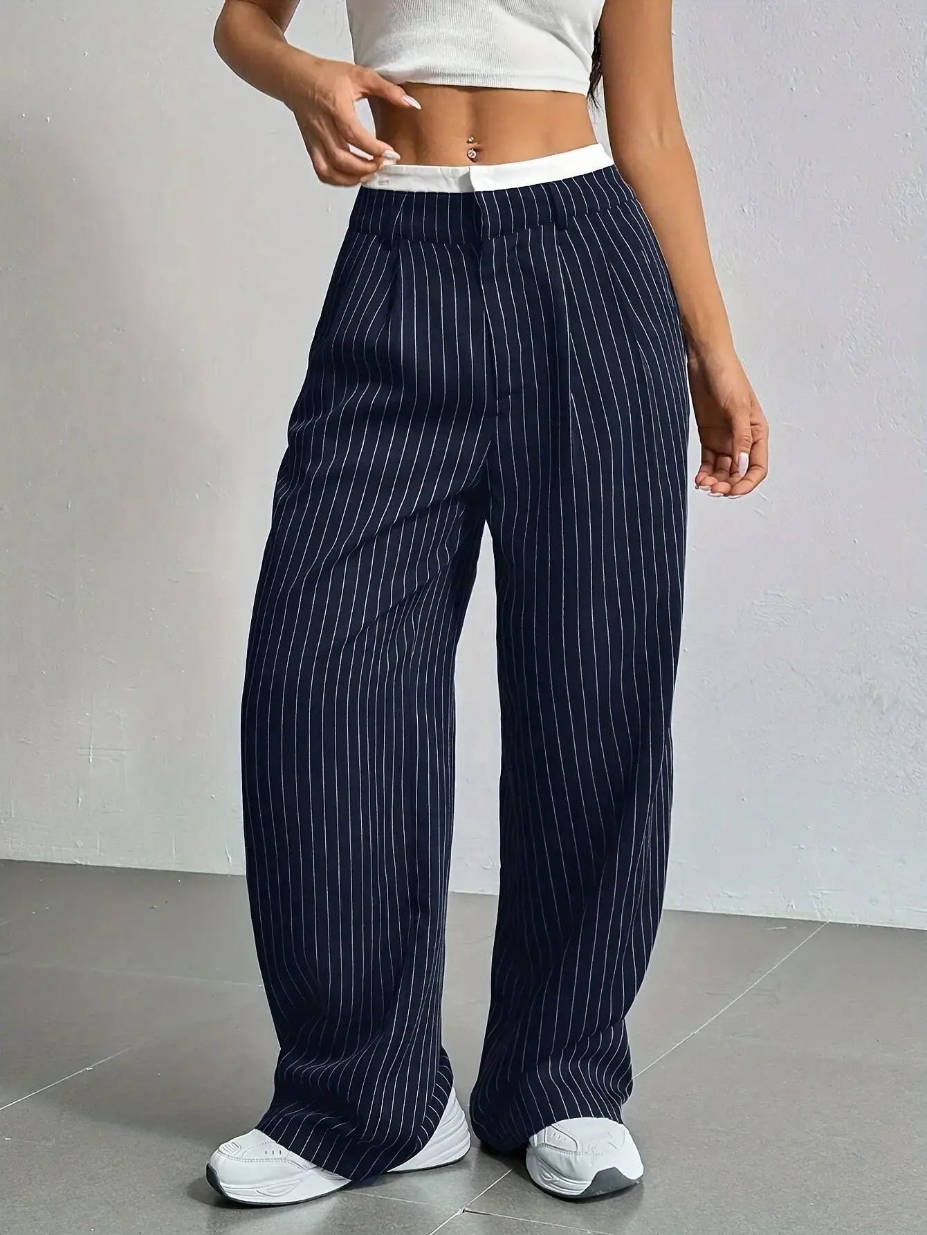 Lorraine | Casual Striped Wide Pants
