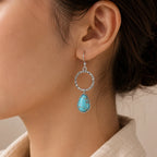 Norah | Turquoise Silver Drop Earrings