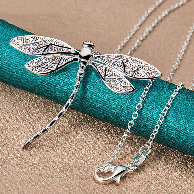Dragonfly Necklace in Sterling Silver