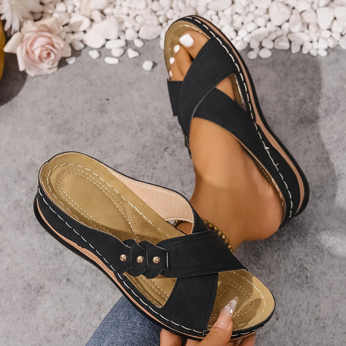 Ezera | Stylish Orthopedic Wedge Sandals