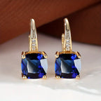 Ulrica | Gold Stone Hoop Earrings