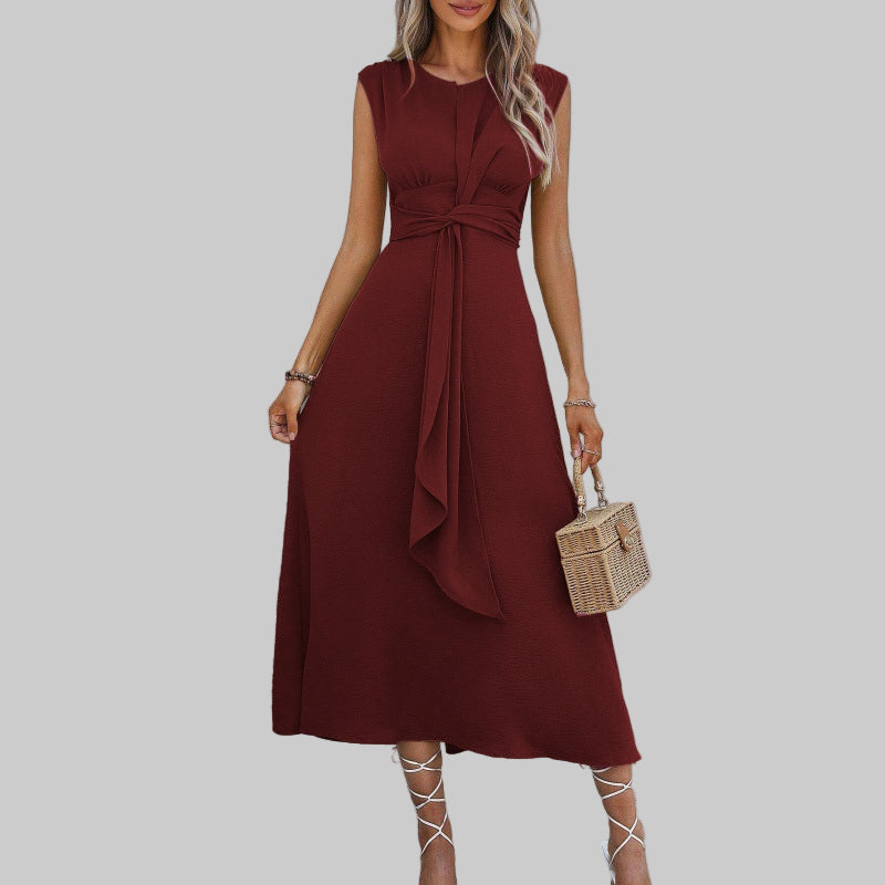 Dulcie | Elegant Sleeveless Round Neck Maxi Dress