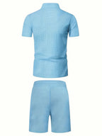 Stuart | Classic Zipper Shirt and Short Set