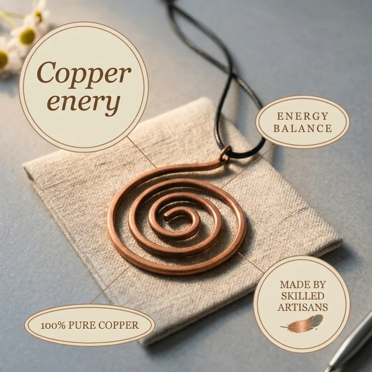 Fenna | Whorl Copper Necklace